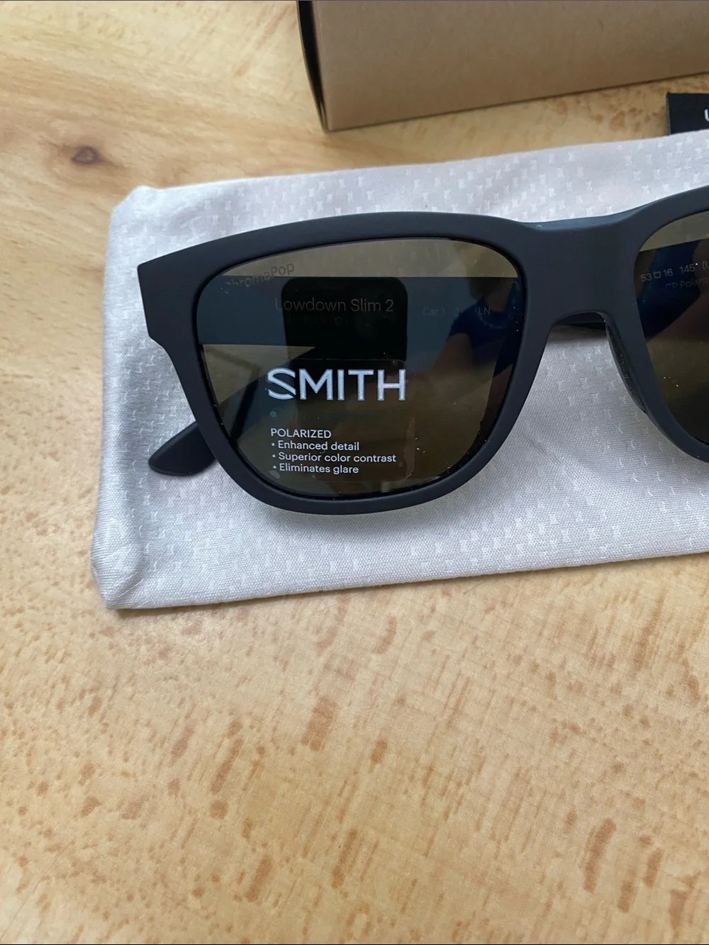 Smith Optics Black Frame Sunglasses polarized gray green